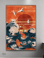 Œuvre d'art contemporaine inspirée de la culture japonaise