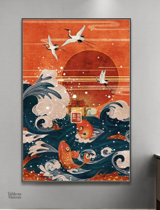 Œuvre d'art contemporaine inspirée de la culture japonaise