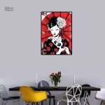 Illustration artistique de femme au design japonais