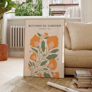 Tableau Jardin Botanique avec fleurs colorées et verdure