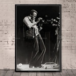 Tableau jazz noir et blanc élégant pour décoration murale