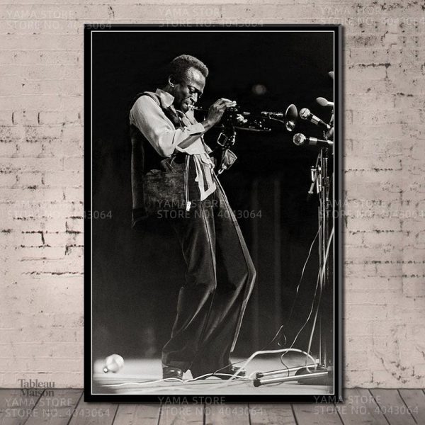 Tableau jazz noir et blanc élégant pour décoration murale