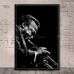 Art mural noir et blanc inspiré du jazz moderne
