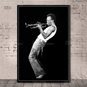 Tableau monochrome sur le thème du jazz pour un intérieur stylé