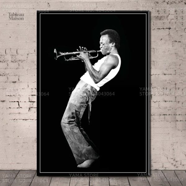 Tableau monochrome sur le thème du jazz pour un intérieur stylé