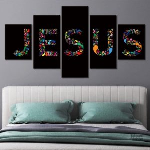 Tableau représentant Jésus dans un style artistique