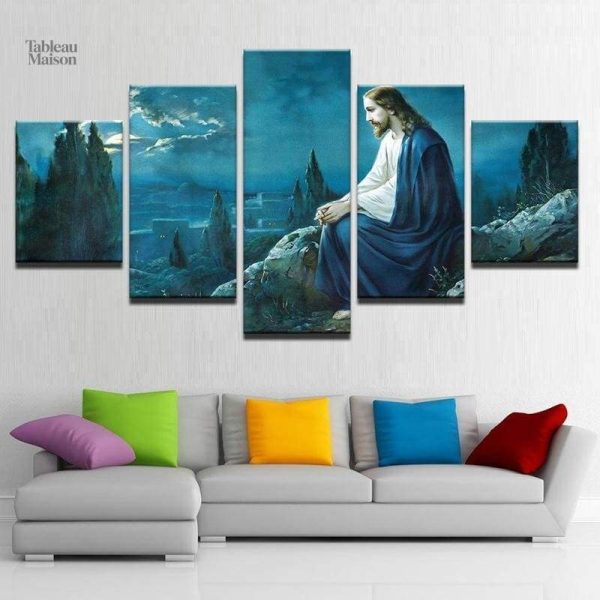 Tableau Réflexion du Christ en style artistique