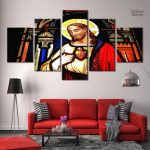 Tableau vitrail représentant Jésus