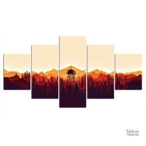 Tableau artistique moderne avec des couleurs vives