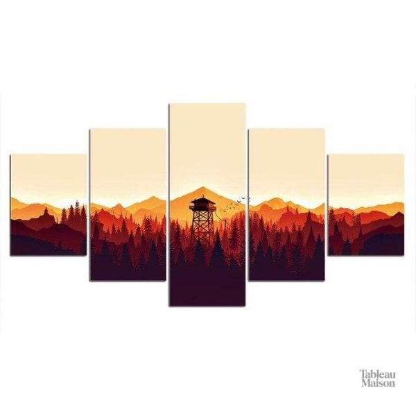 Tableau artistique moderne avec des couleurs vives