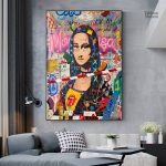 Tableau street art inspiré de la Joconde