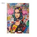 Art mural contemporain représentant la Joconde