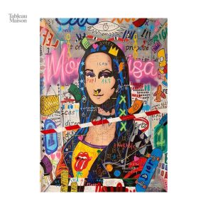 Art mural contemporain représentant la Joconde