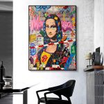 Tableau moderne alliant street art et classique
