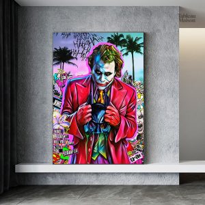 Oeuvre Pop Art inspirée du personnage Joker