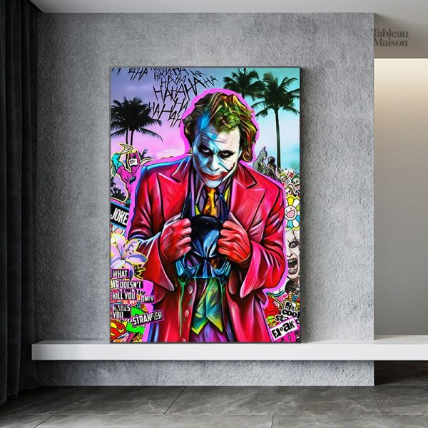 Oeuvre Pop Art inspirée du personnage Joker