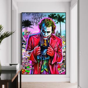 Illustration vibrante du Joker en style Pop Art