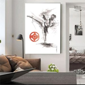 Illustration de karaté inspirée de la culture japonaise