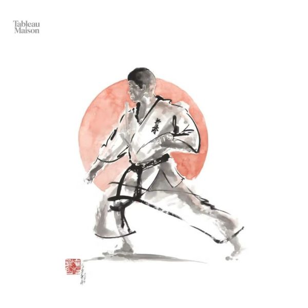 Tableau décoratif mêlant karaté et esthétique japonaise