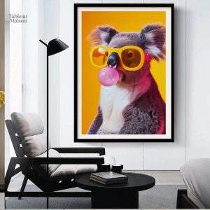 Tableau Koala Pop Art coloré et moderne