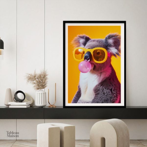 Illustration de koala en pop art, design unique