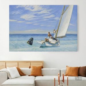 Art de Edward Hopper, tableau La Houle en décor marin