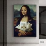 Tableau Toilettes La Joconde en papier toilette