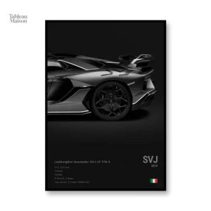Art mural Lamborghini SVJ pour passionnés de voitures