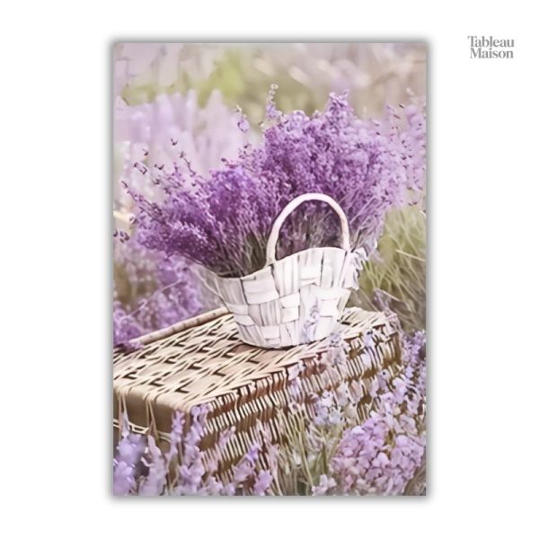 Tableau floral lavande, ambiance relaxante pour intérieur