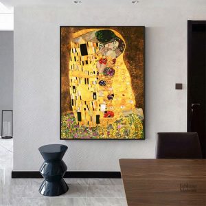 Détail artistique du tableau Le Baiser de Klimt