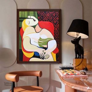 Œuvre de Picasso intitulée Le Rêve en style moderne