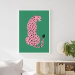 Tableau Léopard Rose pour décoration murale animalière