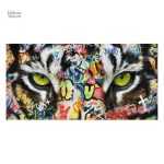 Design vibrant de tigre en art de rue moderne