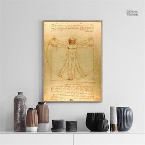 Tableau L'homme de Vitruve par Léonard de Vinci