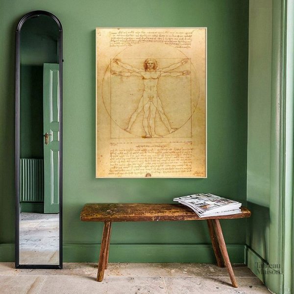 L'homme de Vitruve, œuvre emblématique de Léonard de Vinci