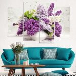 Tableau Bouquet de lilas en couleurs vives et apaisantes