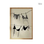 Tableau décoratif avec motif de linge à étendre