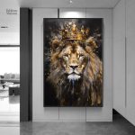 Tableau Lion et Couronne en décoration murale