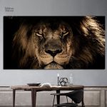 Tableau Lion XXL en décoration murale artistique