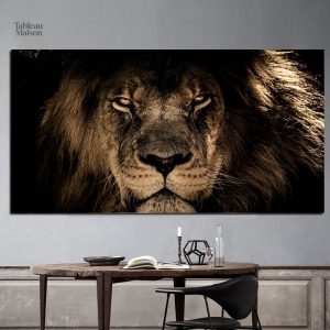 Tableau Lion XXL en décoration murale artistique