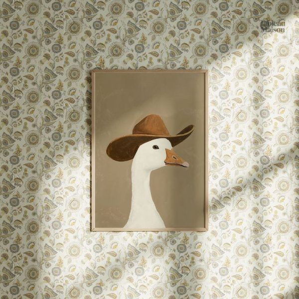 Tableau l'Oie au Chapeau de Cowboy en style pop art