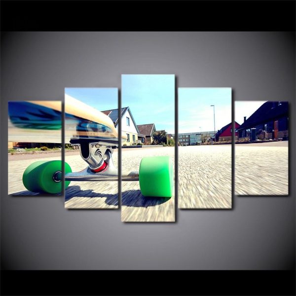 Tableau pour longboard avec motifs stylisés