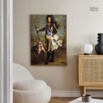 Tableau moderne inspiré de Louis XIV, style rock