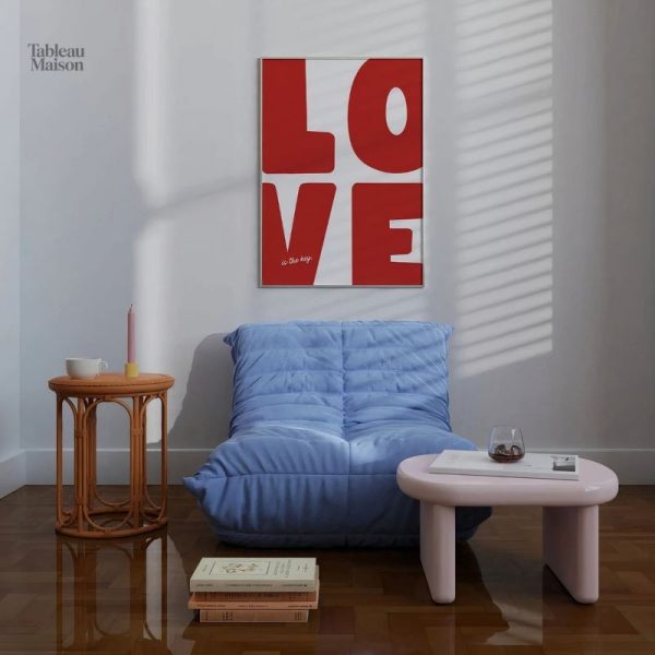 Tableau moderne LOVE en couleur vibrante