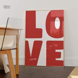 Art mural LOVE au design contemporain