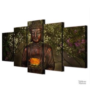Décoration zen tableau Bouddha lumineux