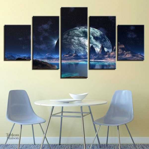 Décor mural inspiré de la nature pour salle de bain