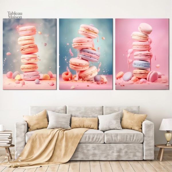 Tableau macarons décoratif pour cuisine moderne