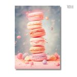 Art mural sur le thème des macarons à accrocher