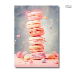 Art mural sur le thème des macarons à accrocher
